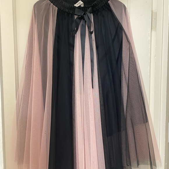 RIVIR Black and Pink Striped Skirt - Picture 1 of 3